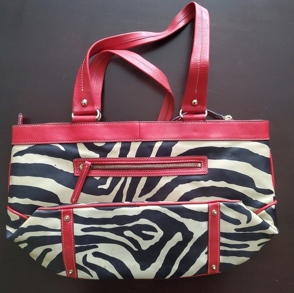 Dooney & Bourke zebra print handbag purse - Picture 2 of 4